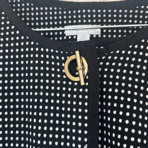 Charter Club Polka Dots Top & Skirt Set Size Large / 12 - Picture 4 of 8